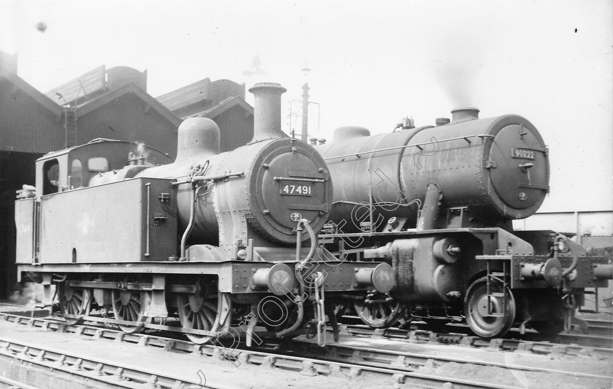 WD1358 
 ENGINE CLASS: 0-6-0 Tanks (Jinty) ENGINE NUMBER: 47491 LOCATION: Patricroft DATE: 24 May 1960 COMMENTS: 
 Keywords: 0-6-0 Tanks (Jinty), 24 May 1960, 47491, Cooperline, Patricroft, Steam, WD Cooper, locomotives, railway photography, trains