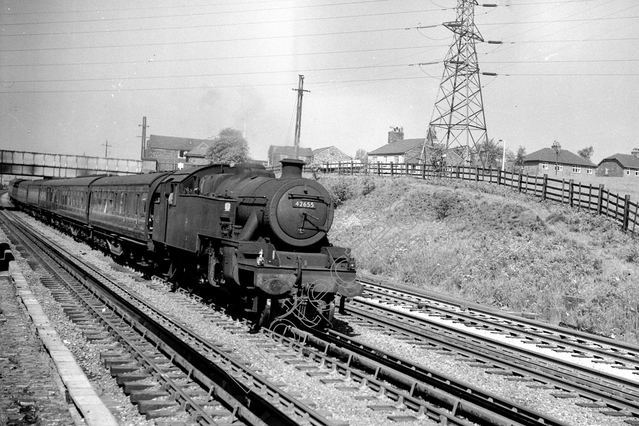 WD1087 
 ENGINE CLASS: 2-6-4 Tanks ENGINE NUMBER: 42655 LOCATION: Walkden Troughs DATE: 05 June 1962 COMMENTS: 
 Keywords: 05 June 1962, 2-6-4 Tanks, 42655, Cooperline, Steam, WD Cooper, Walkden Troughs, locomotives, railway photography, trains