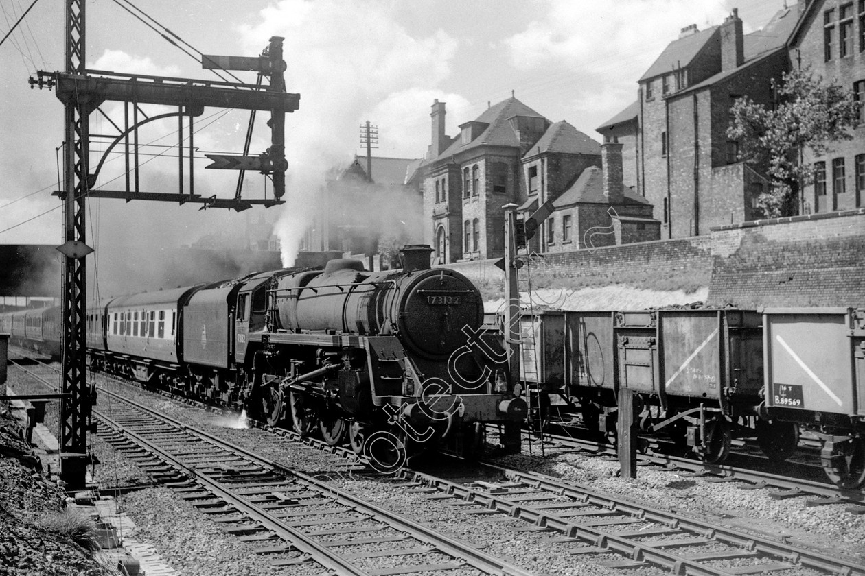 WD2444 
 ENGINE CLASS: BR 73000 4-6-0 ENGINE NUMBER: 73132 LOCATION: Eccles DATE: 12 June 1959 COMMENTS: 
 Keywords: 12 June 1959, 73132, BR 73000 4-6-0, Cooperline, Eccles, Steam, WD Cooper, locomotives, railway photography, trains