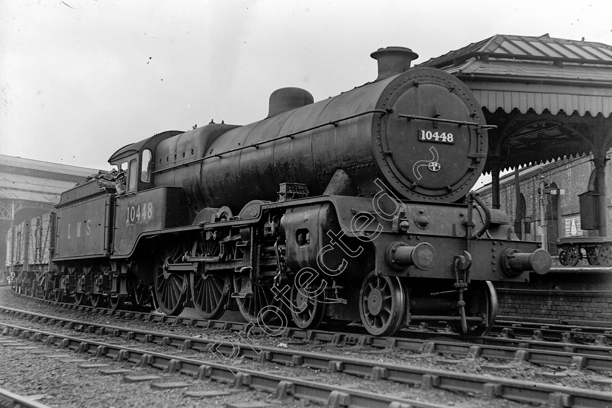 WD0826 
 ENGINE CLASS: Lancashire and Yorkshire ENGINE NUMBER: 10448 LOCATION: Preston DATE: 07 August 1947 COMMENTS: 
 Keywords: 07 August 1947, 10448, Cooperline, Lancashire and Yorkshire, Preston, Steam, WD Cooper, locomotives, railway photography, trains