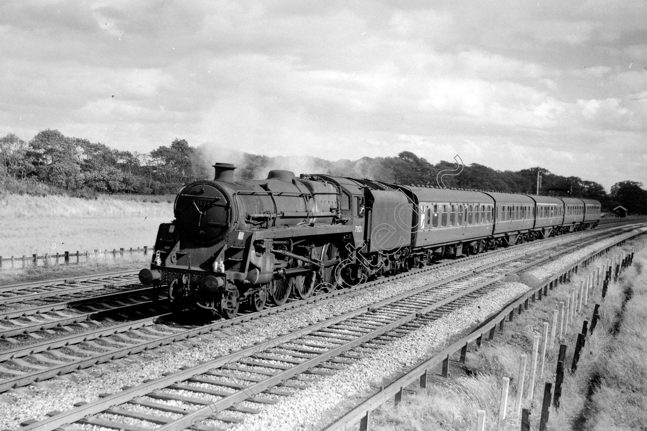 WD2429 
 ENGINE CLASS: BR 73000 4-6-0 ENGINE NUMBER: 73126 LOCATION: Winwick DATE: 13 July 1964 COMMENTS: 
 Keywords: 13 July 1964, 73126, BR 73000 4-6-0, Cooperline, Steam, WD Cooper, Winwick, locomotives, railway photography, trains