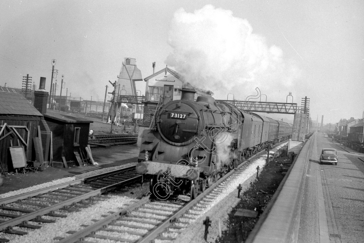 WD2432 
 ENGINE CLASS: BR 73000 4-6-0 ENGINE NUMBER: 73127 LOCATION: Patricroft DATE: COMMENTS: 
 Keywords: 73127, BR 73000 4-6-0, Cooperline, Patricroft, Steam, WD Cooper, locomotives, railway photography, trains