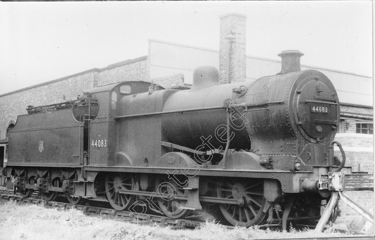 WD0720 
 ENGINE CLASS: Class 4 0-6-0 ENGINE NUMBER: 44083 LOCATION: Tebay DATE: 28 August 1959 COMMENTS: 
 Keywords: 28 August 1959, 44083, Class 4 0-6-0, Cooperline, Steam, Tebay, WD Cooper, locomotives, railway photography, trains