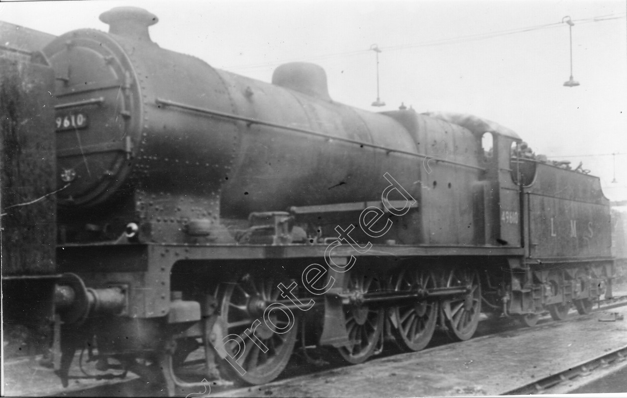 WD0767 
 ENGINE CLASS: Fowler 0-8-0 ENGINE NUMBER: 49610 LOCATION: Agecroft DATE: 14 July 1950 COMMENTS: 
 Keywords: 14 July 1950, 49610, Agecroft, Cooperline, Fowler 0-8-0, Steam, WD Cooper, locomotives, railway photography, trains