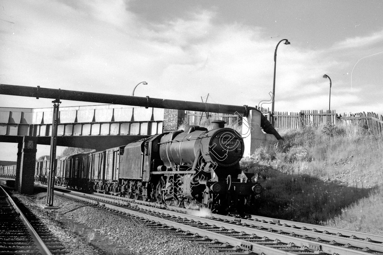 WD2051 
 ENGINE CLASS: Stanier Class 8 2-8-0 ENGINE NUMBER: 48494 LOCATION: Golborne DATE: 22 July 1966 COMMENTS: 
 Keywords: 22 July 1966, 48494, Cooperline, Golborne, Stanier Class 8 2-8-0, Steam, WD Cooper, locomotives, railway photography, trains