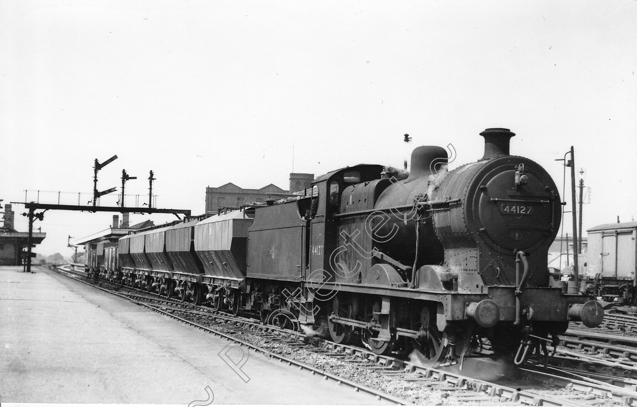 WD0737 
 ENGINE CLASS: Class 4 0-6-0 ENGINE NUMBER: 44127 LOCATION: Patricroft DATE: 26 June 1963 COMMENTS: 
 Keywords: 26 June 1963, 44127, Class 4 0-6-0, Cooperline, Patricroft, Steam, WD Cooper, locomotives, railway photography, trains