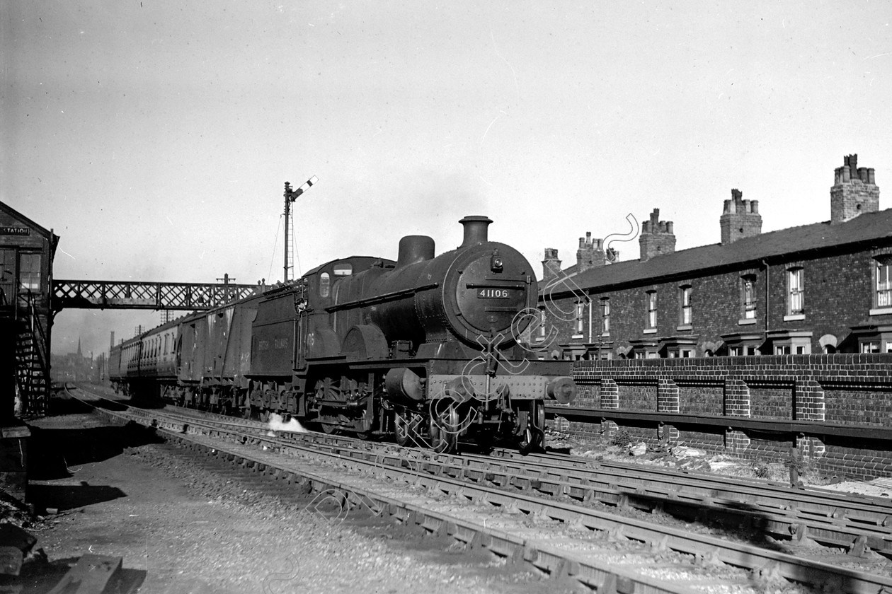 WD0531 
 ENGINE CLASS: Midland Compounds ENGINE NUMBER: 41106 LOCATION: Patricroft DATE: 00.05.1952 COMMENTS: 
 Keywords: 00.05.1952, 41106, Cooperline, Midland Compounds, Patricroft, Steam, WD Cooper, locomotives, railway photography, trains