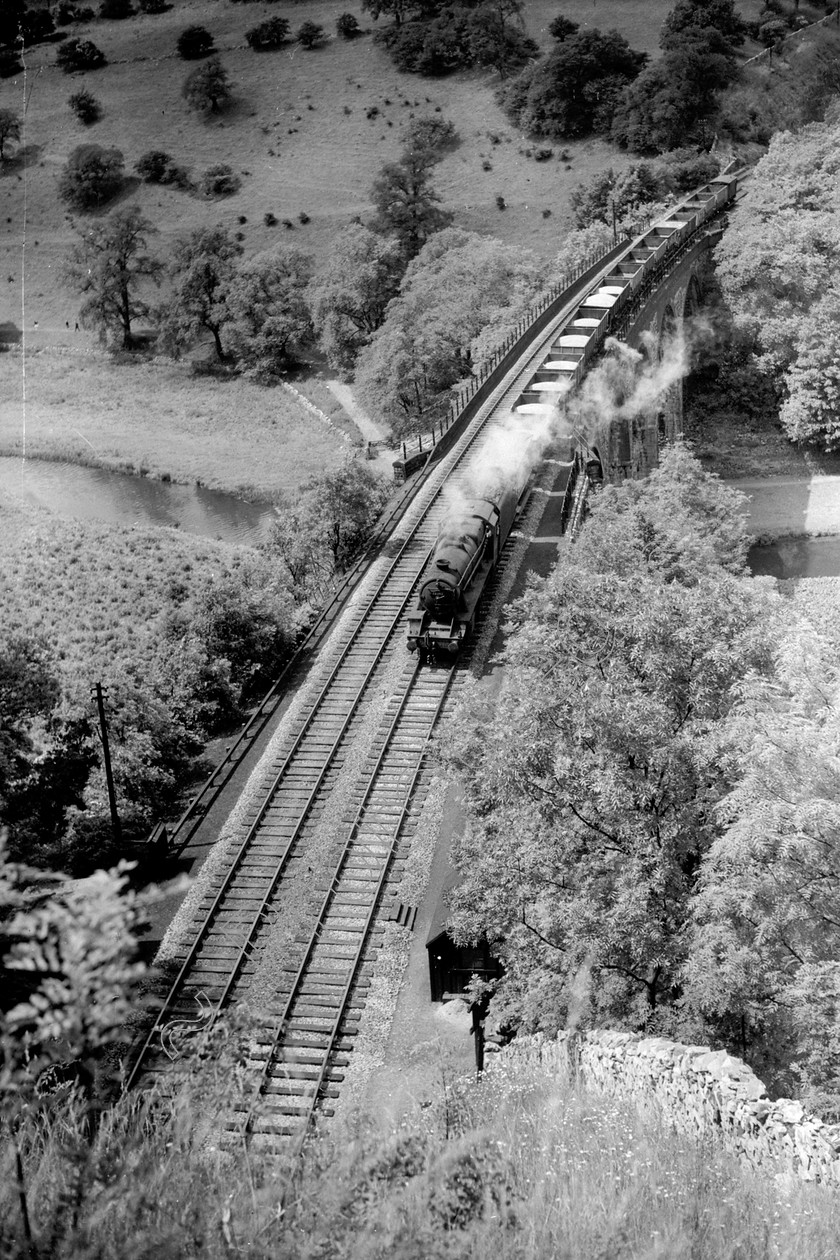 WD2082 
 ENGINE CLASS: Stanier Class 8 2-8-0 ENGINE NUMBER: LOCATION: View at Monsal dale DATE: 29 June 1961 COMMENTS: 
 Keywords: 29 June 1961, Cooperline, Stanier Class 8 2-8-0, Steam, View at Monsal dale, WD Cooper, locomotives, railway photography, trains