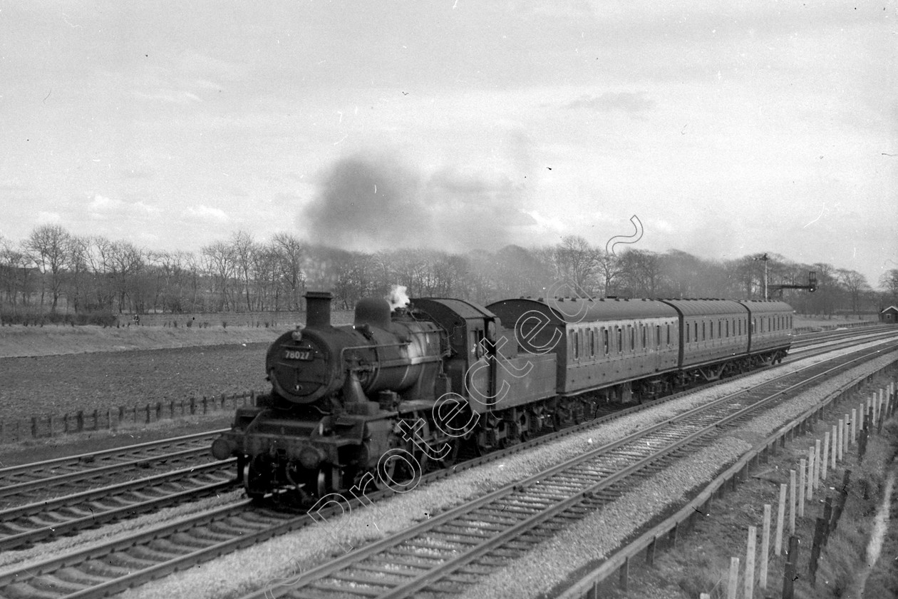 WD0576 
 ENGINE CLASS: BR 2-6-0 Class 2MT ENGINE NUMBER: 78027 LOCATION: Winwick DATE: 17 April 1964 COMMENTS: 
 Keywords: 17 April 1964, 78027, BR 2-6-0 Class 2MT, Cooperline, Steam, WD Cooper, Winwick, locomotives, railway photography, trains