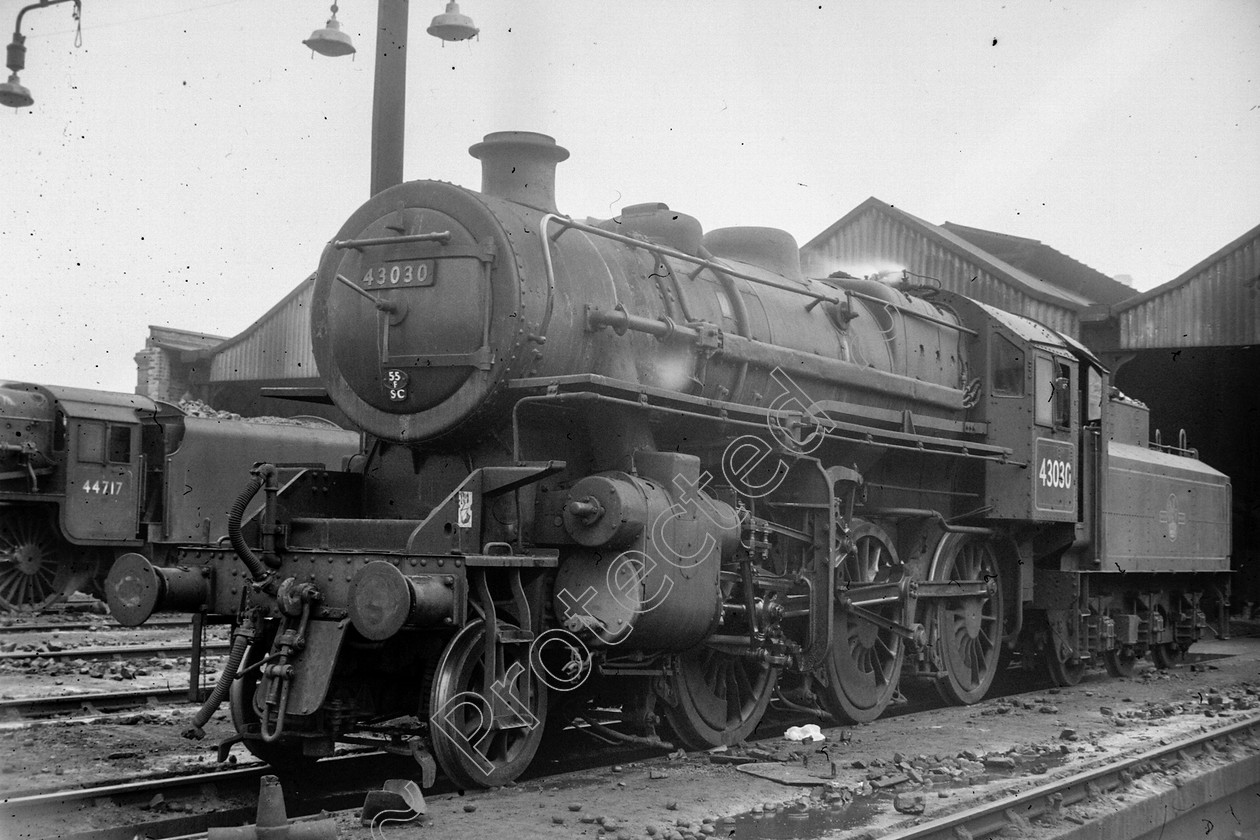 WD0892 
 ENGINE CLASS: Ivatt 6400 & 3000 ENGINE NUMBER: 43030 LOCATION: Trafford Park DATE: 29 April 1961 COMMENTS: 
 Keywords: 29 April 1961, 43030, Cooperline, Ivatt 6400 & 3000, Steam, Trafford Park, WD Cooper, locomotives, railway photography, trains