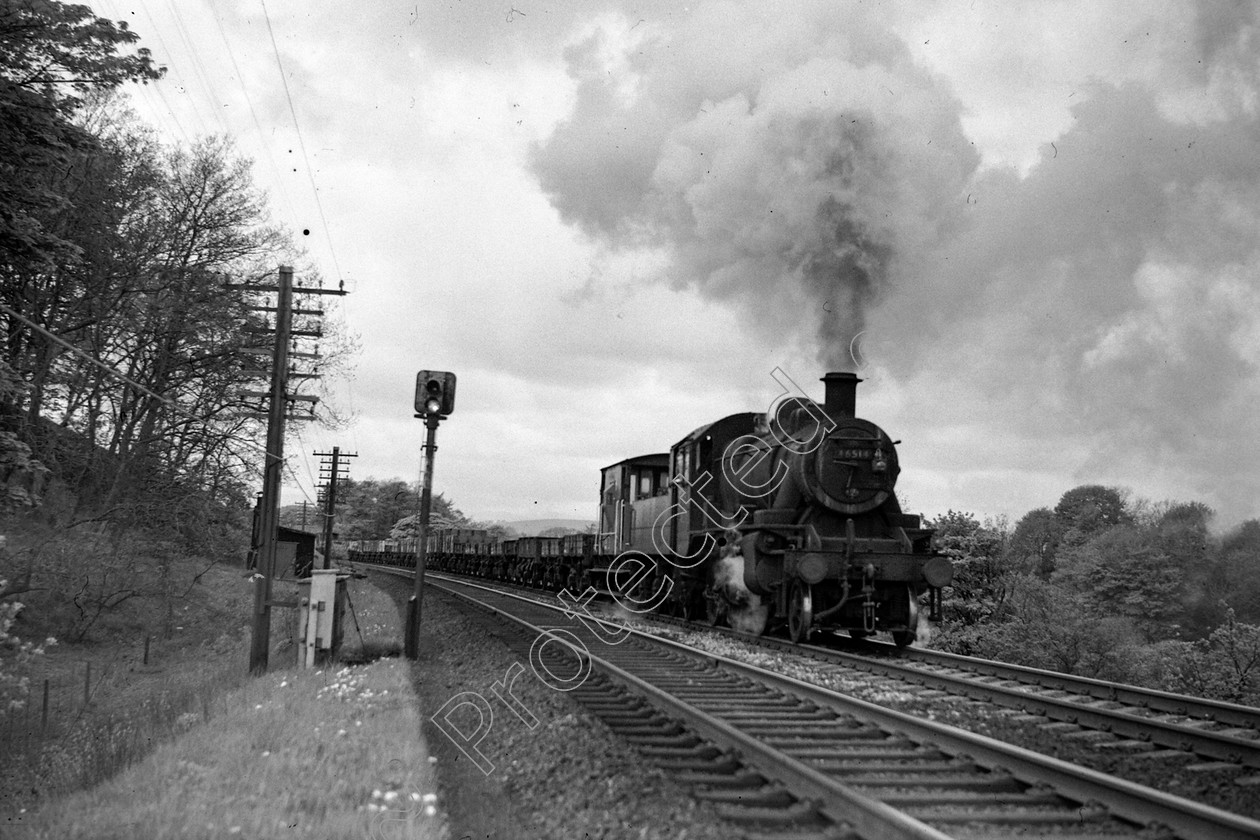 WD0882 
 ENGINE CLASS: Ivatt 6400 & 3000 ENGINE NUMBER: 46514 LOCATION: Grayrigg Bank DATE: 20 May 1966 COMMENTS: 
 Keywords: 20 May 1966, 46514, Cooperline, Grayrigg Bank, Ivatt 6400 & 3000, Steam, WD Cooper, locomotives, railway photography, trains