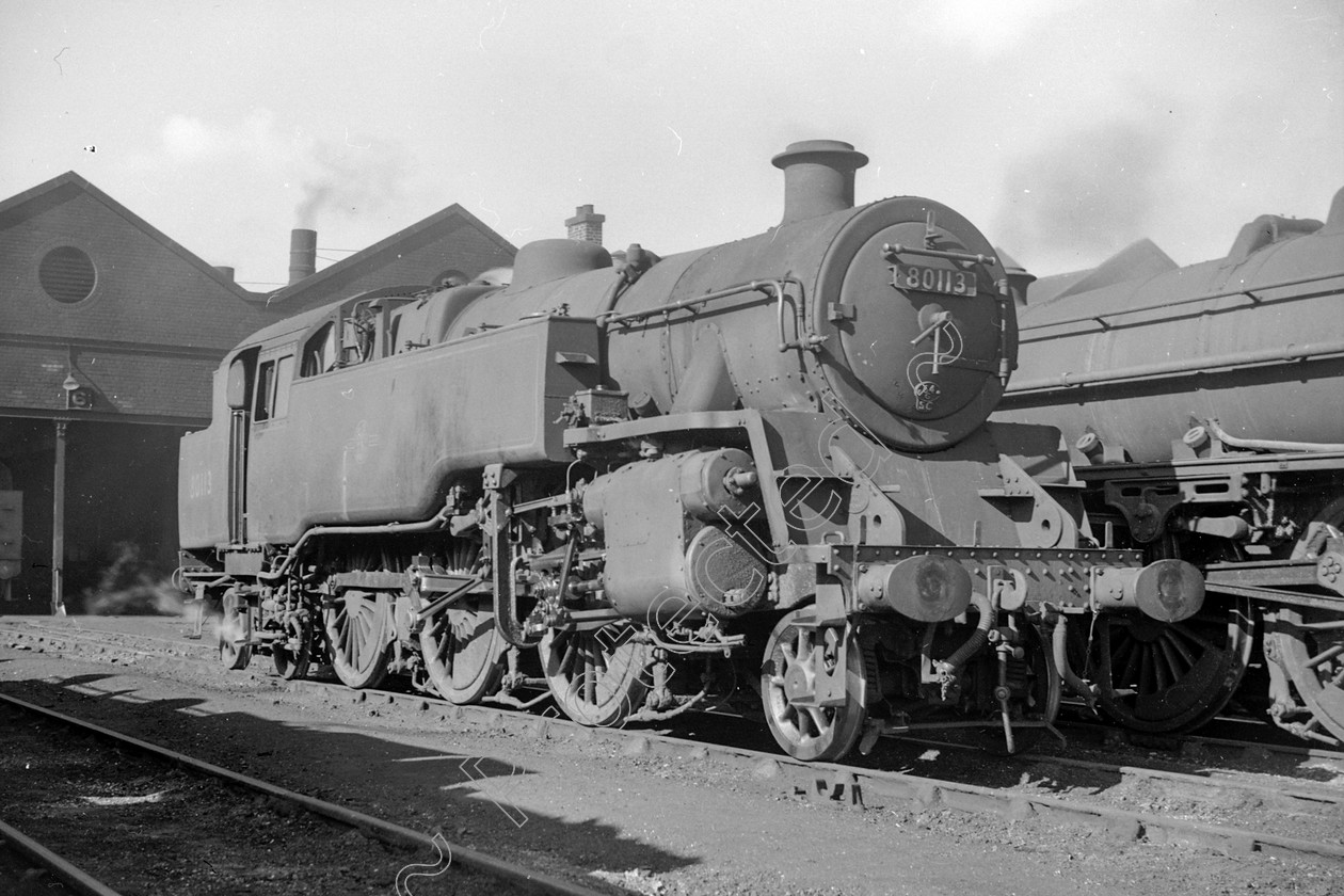 WD1095 
 ENGINE CLASS: 2-6-4 Tanks ENGINE NUMBER: 80113 LOCATION: Kingmoor DATE: 27 August 1964 COMMENTS: 
 Keywords: 2-6-4 Tanks, 27 August 1964, 80113, Cooperline, Kingmoor, Steam, WD Cooper, locomotives, railway photography, trains