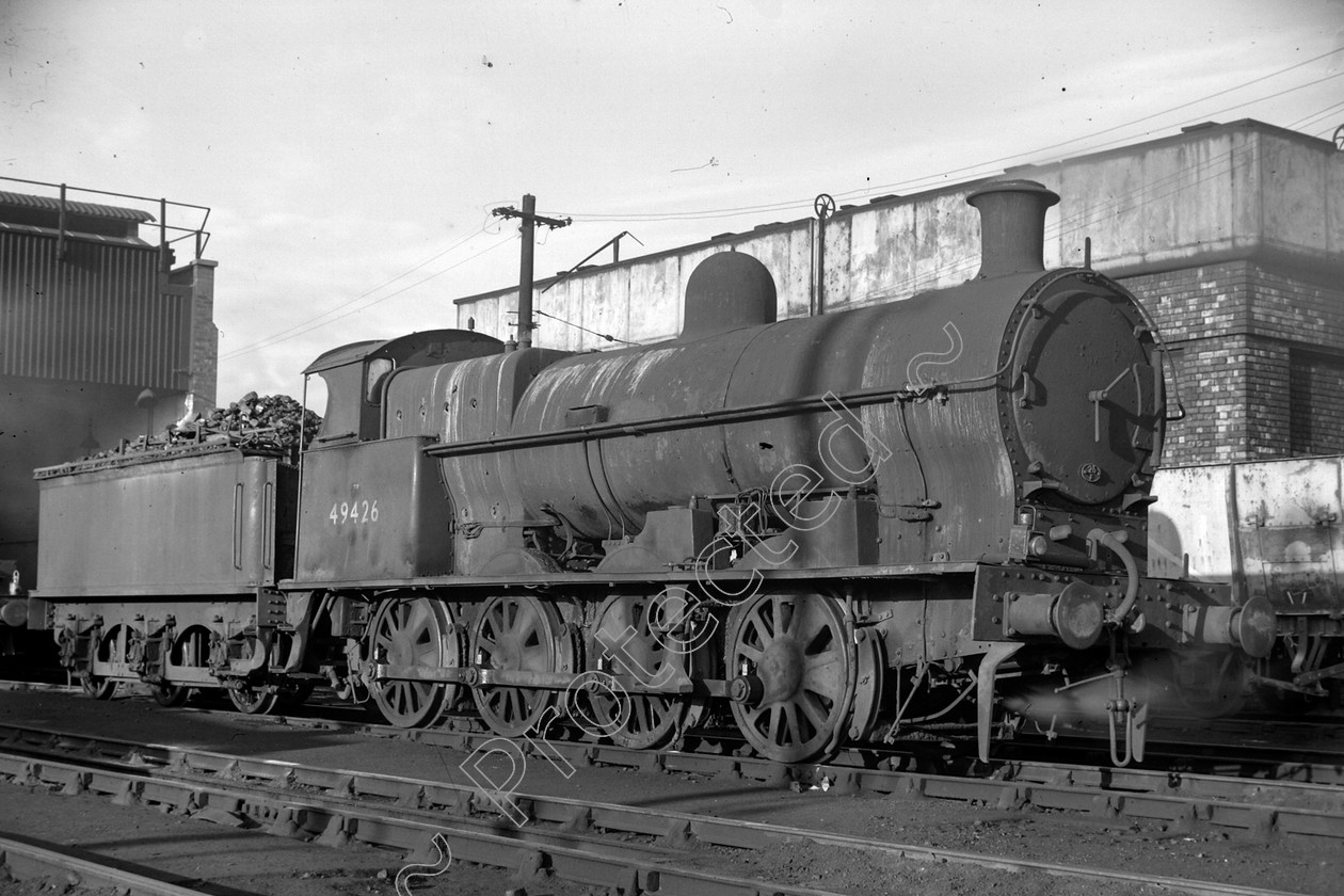 WD0965 
 ENGINE CLASS: L.N.W.R. ENGINE NUMBER: 49426 LOCATION: Patricroft DATE: 27 May 1960 COMMENTS: 
 Keywords: 27 May 1960, 49426, Cooperline, L.N.W.R., Patricroft, Steam, WD Cooper, locomotives, railway photography, trains