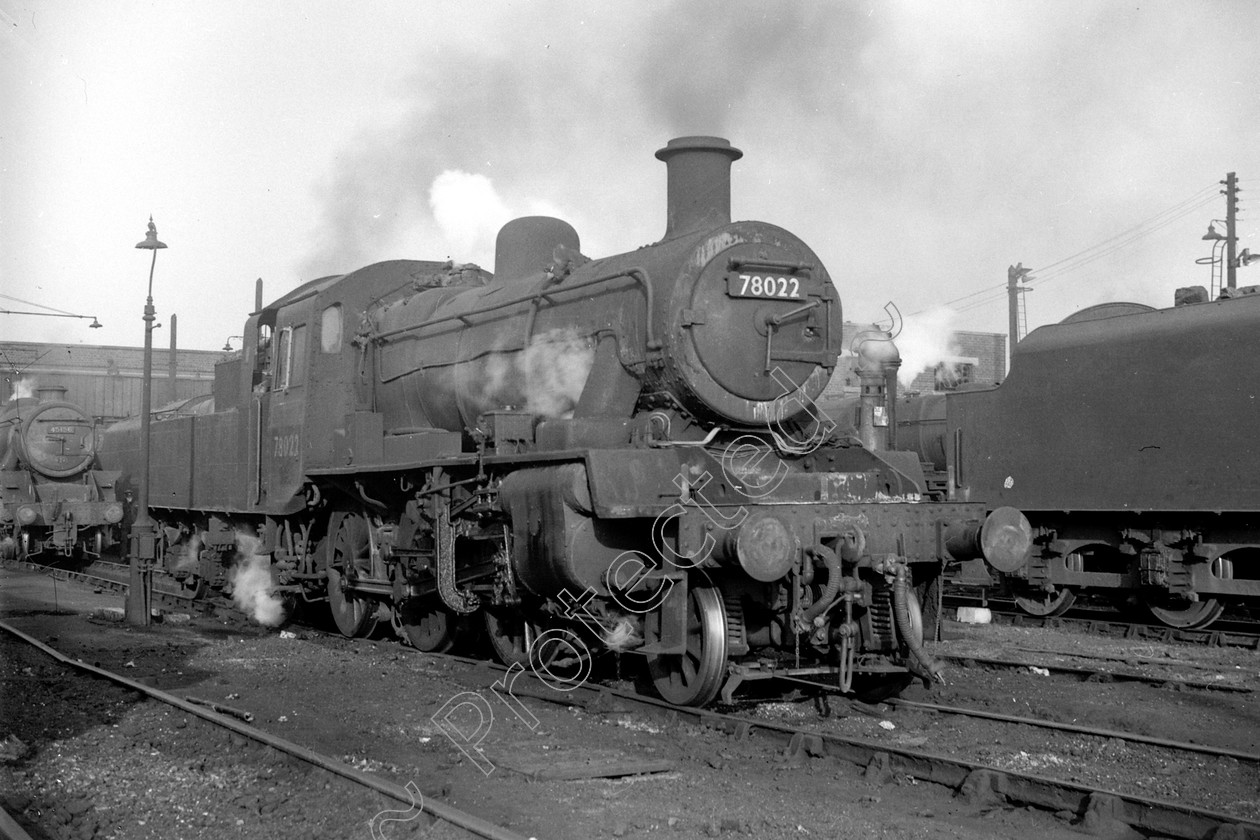 WD0575 
 ENGINE CLASS: BR 2-6-0 Class 2MT ENGINE NUMBER: 78022 LOCATION: Lostock Hall Shed DATE: 04 June 1965 COMMENTS: 
 Keywords: 04 June 1965, 78022, BR 2-6-0 Class 2MT, Cooperline, Lostock Hall Shed, Steam, WD Cooper, locomotives, railway photography, trains