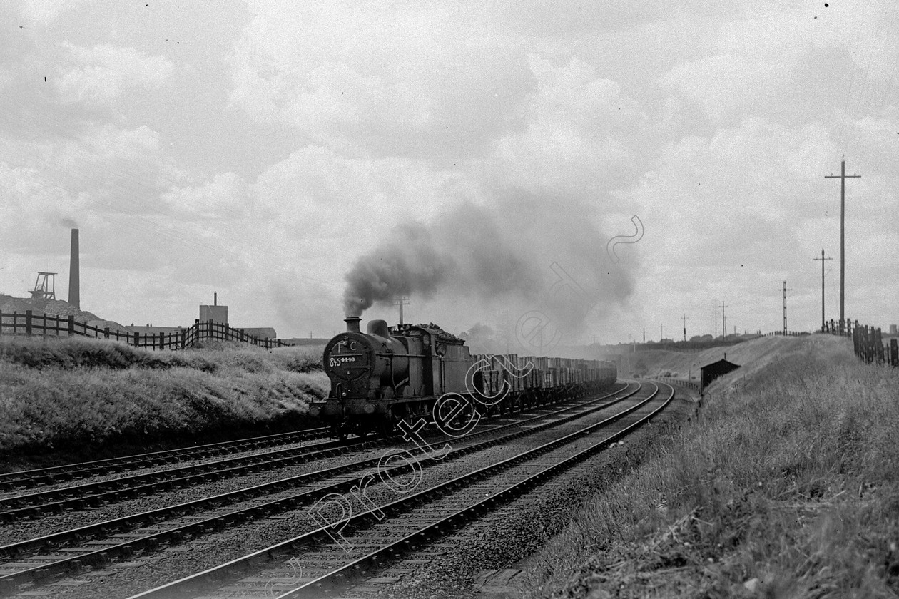 WD0757 
 ENGINE CLASS: Class 4 0-6-0 ENGINE NUMBER: 4448 LOCATION: Moorside DATE: 10 August 1944 COMMENTS: 
 Keywords: 10 August 1944, 4448, Class 4 0-6-0, Cooperline, Moorside, Steam, WD Cooper, locomotives, railway photography, trains