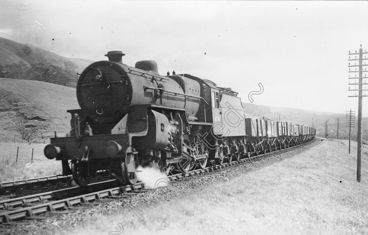 WD0624 
 ENGINE CLASS: Moguls 2-6-0 ENGINE NUMBER: 42744 LOCATION: Menock DATE: 10 August 1950 COMMENTS: 
 Keywords: 10 August 1950, 42744, Cooperline, Menock, Moguls 2-6-0, Steam, WD Cooper, locomotives, railway photography, trains