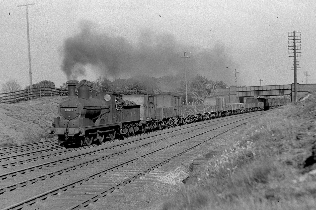 WD0867 
 ENGINE CLASS: Lancashire and Yorkshire ENGINE NUMBER: 12517 LOCATION: Moorside DATE: 12 May 1945 COMMENTS: 
 Keywords: 12 May 1945, 12517, Cooperline, Lancashire and Yorkshire, Moorside, Steam, WD Cooper, locomotives, railway photography, trains