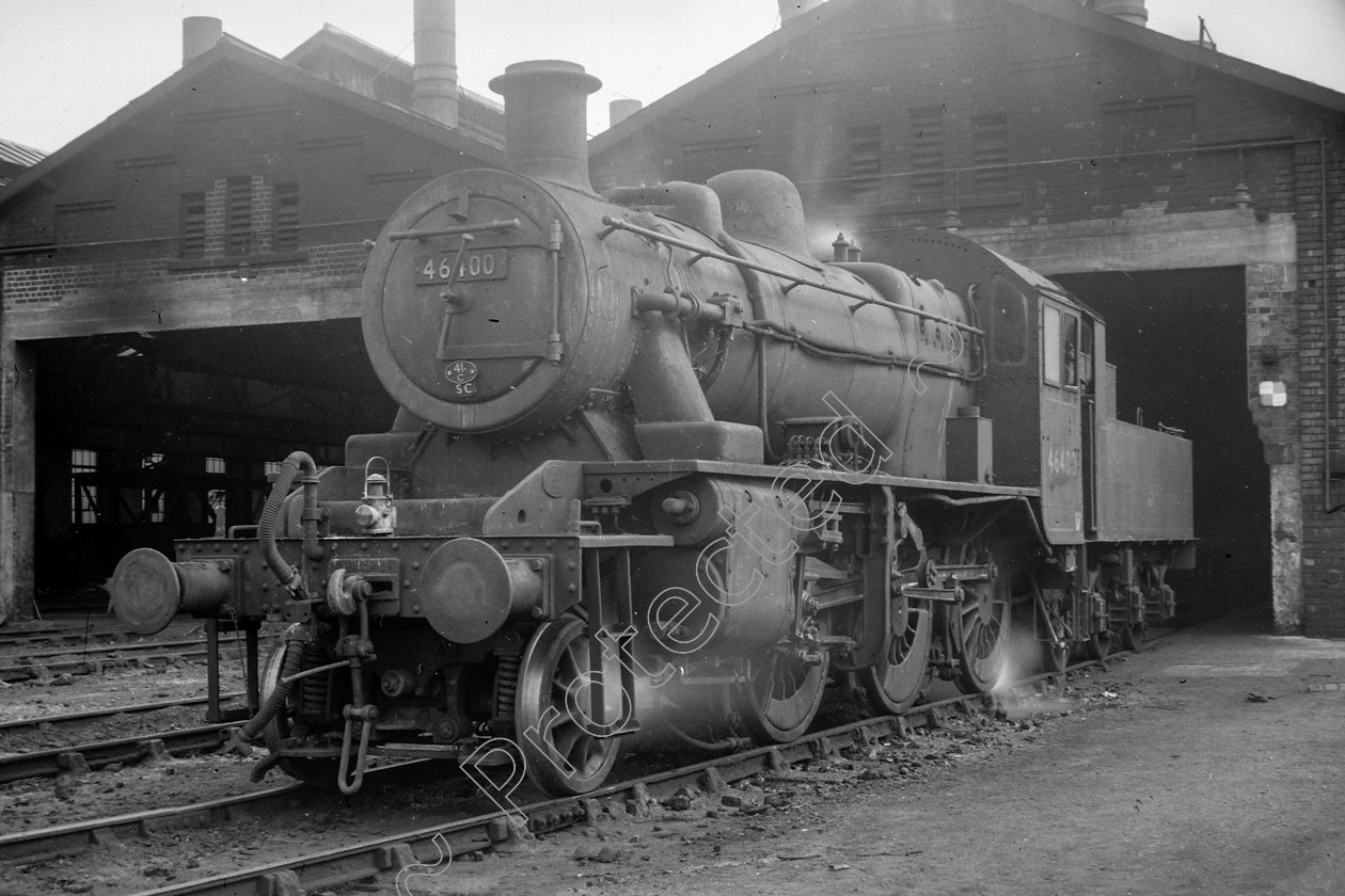 WD0869 
 ENGINE CLASS: Ivatt 6400 & 3000 ENGINE NUMBER: 46400 LOCATION: Millhouses DATE: 12 June 1961 COMMENTS: 
 Keywords: 12 June 1961, 46400, Cooperline, Ivatt 6400 & 3000, Millhouses, Steam, WD Cooper, locomotives, railway photography, trains